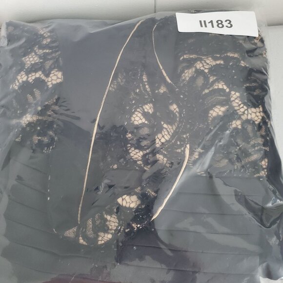 JS Boutique Womens Black Floral Lace Beaded Halter Dress Size 4 Party Event NWT - Picture 11 of 11